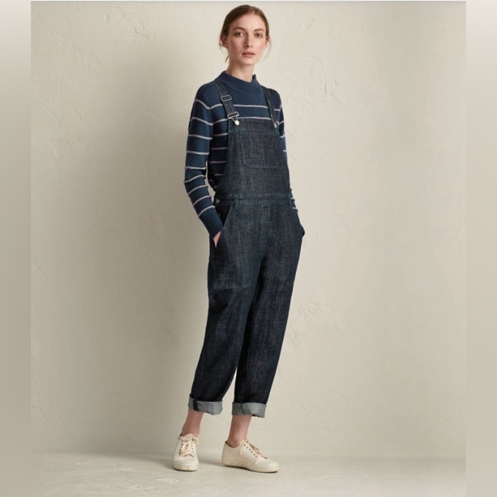 Toast Jessa Denim Dungarees, Indigo 6